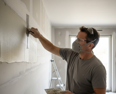 Mudding Drywall