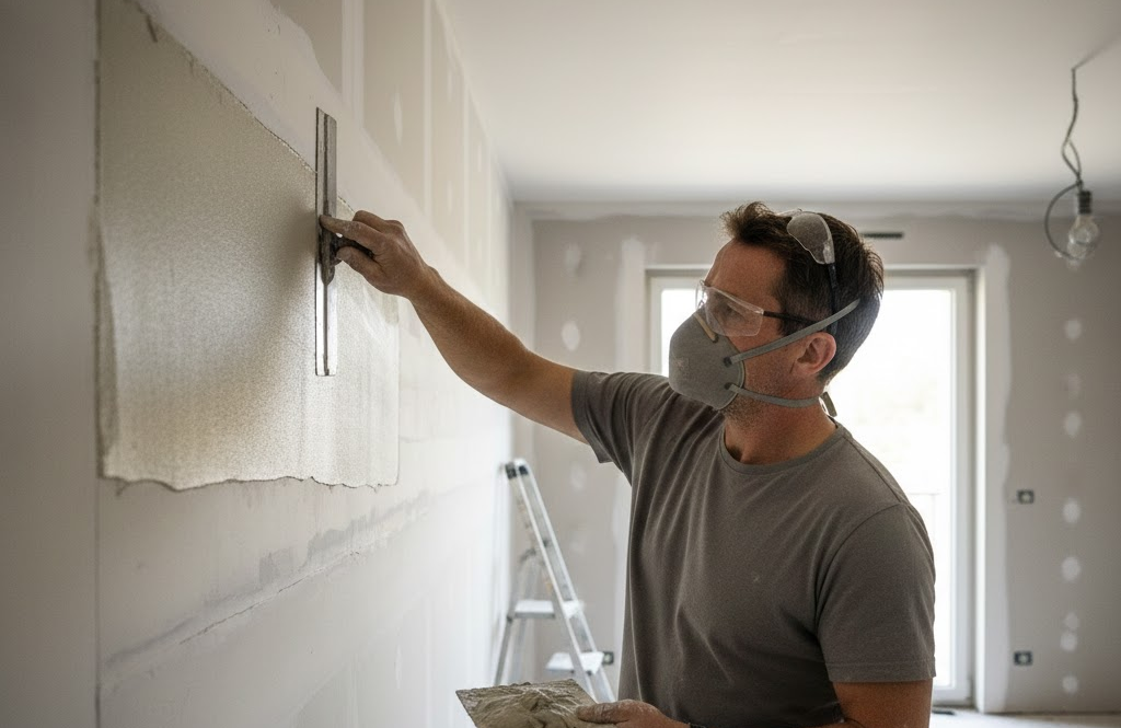 Mudding Drywall