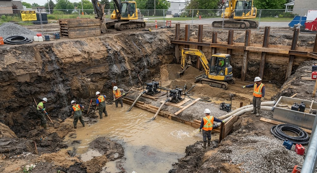 What Happens When Excavation Exposes Unexpected Groundwater?
